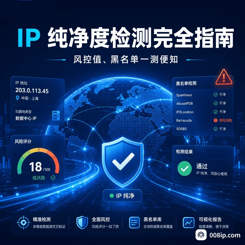 IP 纯净度怎么看？风险值、黑名单与代理类型解读
