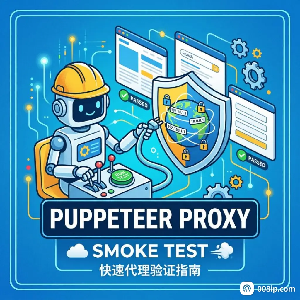 Puppeteer代理冒烟检测 - 008ip.com 封面图