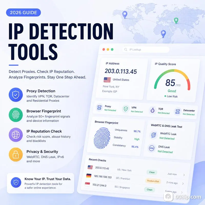 IP检测网站哪个靠谱？按场景选工具的实战指南