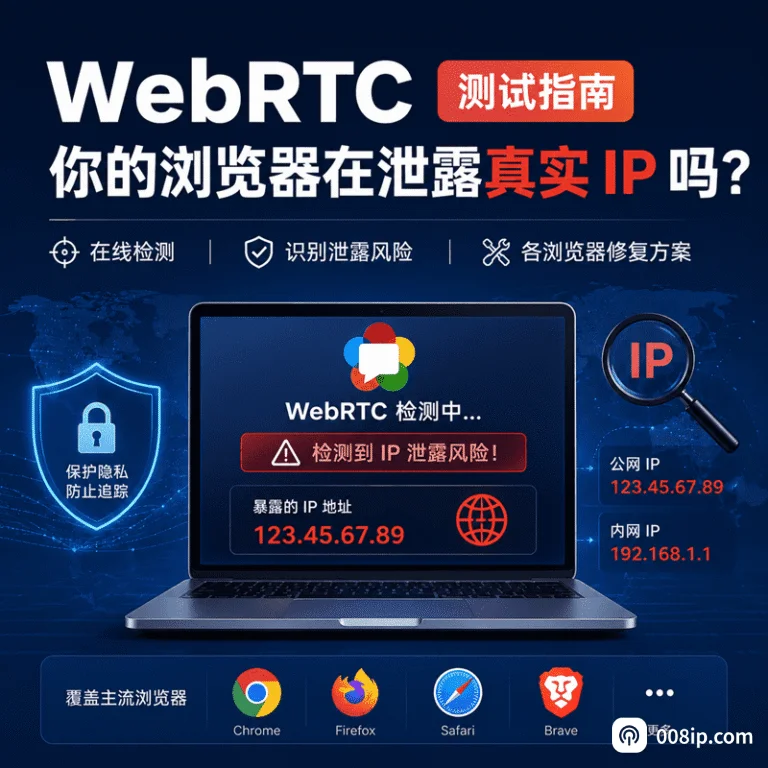 WebRTC 测试指南：你的浏览器在悄悄泄露真实 IP 吗？