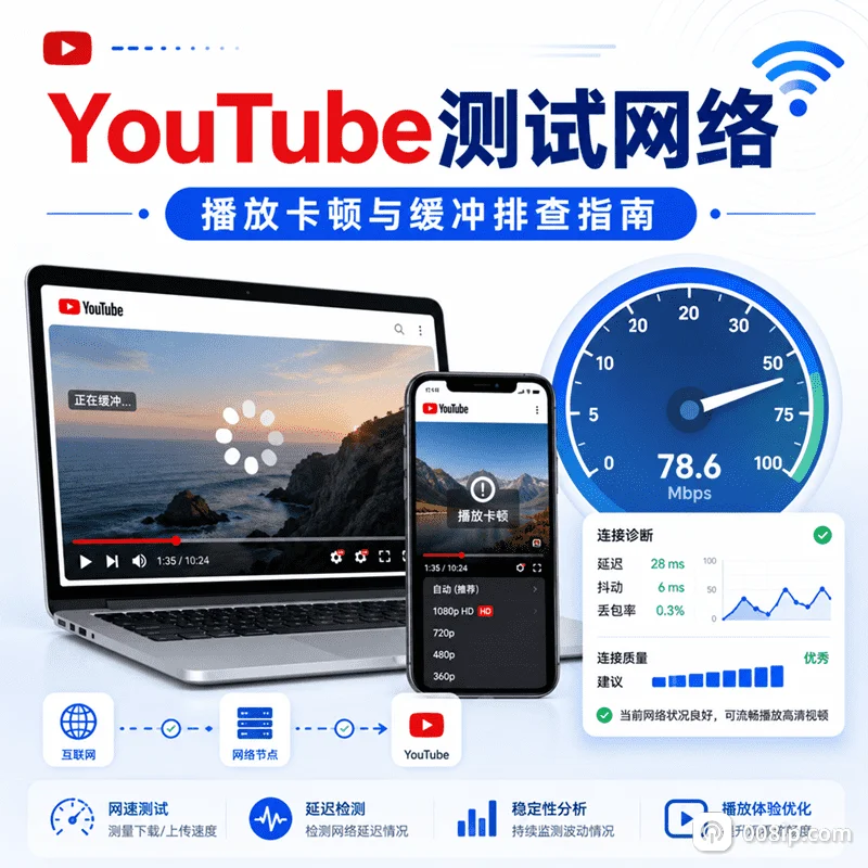 YouTube测试网络怎么测？3步看懂连接速度、缓冲和掉帧